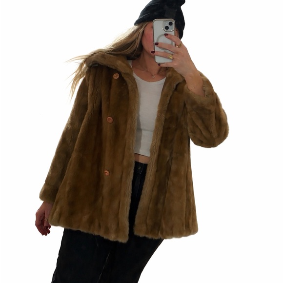 Luxurious Brown Faux Fur Coat - Picture 7 of 7